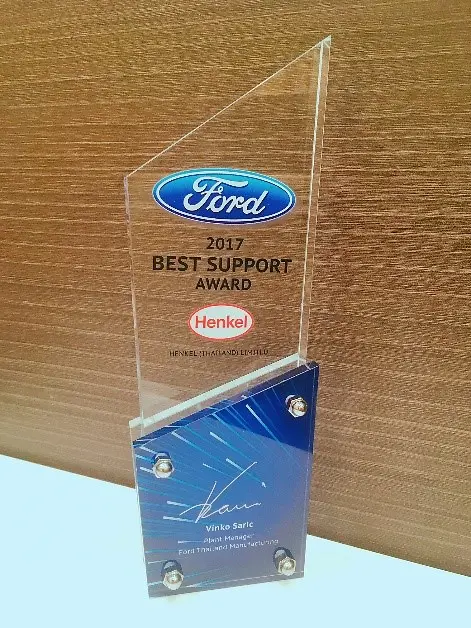 รางวัลด้านการสนับสนุนยอดเยี่ยม หรือ Best Support Award เป็นการยอมรับว่าเฮงเค็ลได้ให้การสนับสนุนฟอร์ดอย่างยอดเยี่ยม