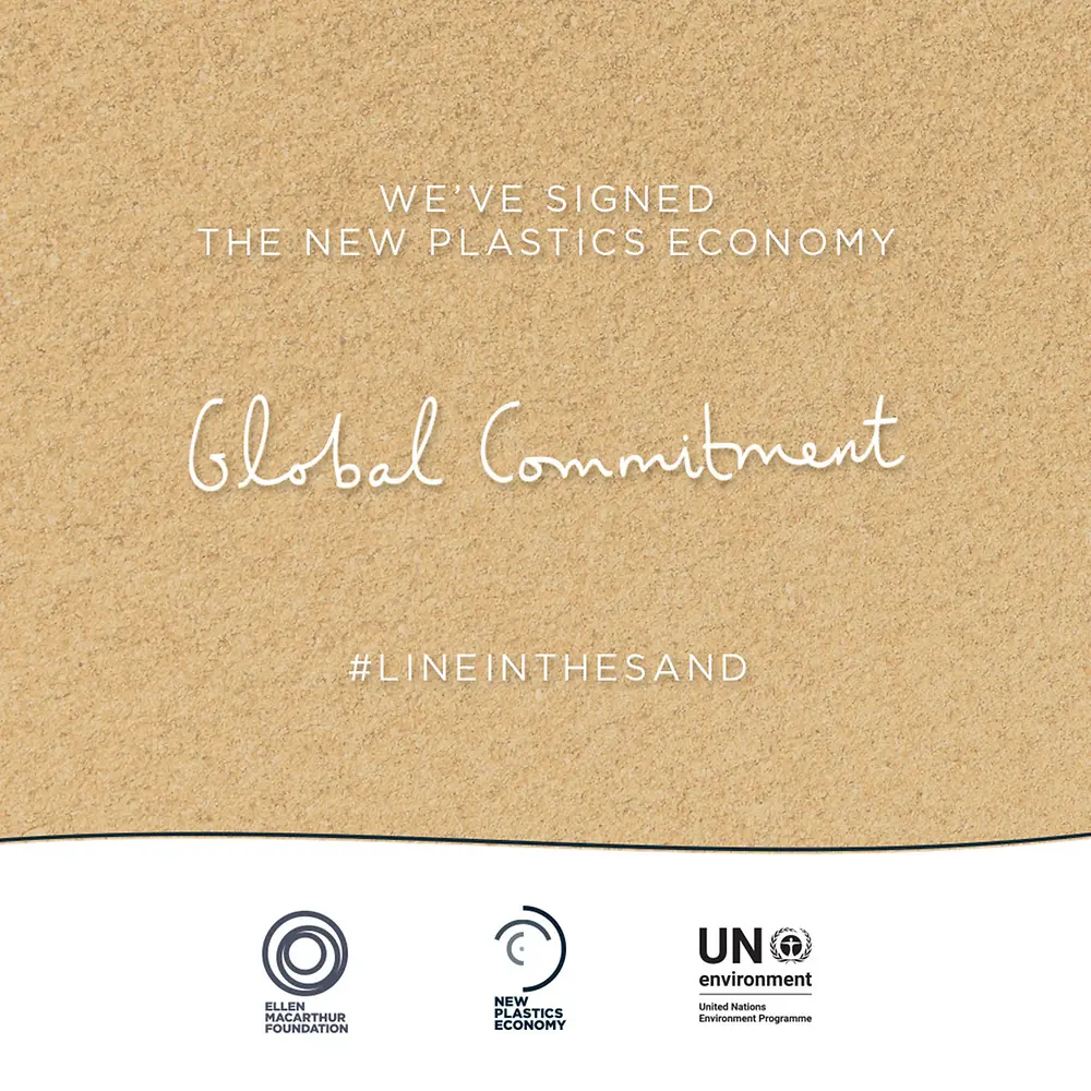 เฮงเค็ลเป็นหนึ่งในองค์กร 250 แห่งที่ร่วมลงนามใน ‘Global Commitment’ หรือพันธสัญญาทั่วโลกของ New Plastics Economy