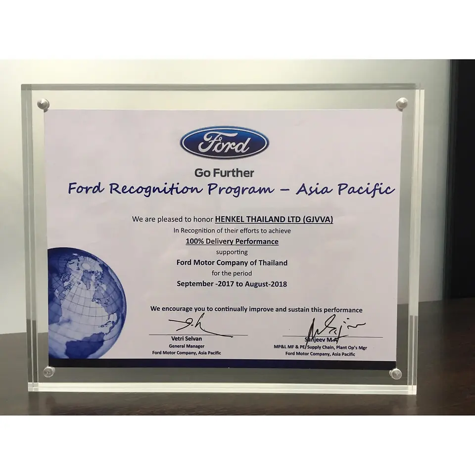 ได้รับการยอมรับในประสิทธิภาพการส่งมอบงานเต็ม 100%